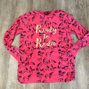 Ready to Rodeo! Girls long sleeve tee size XL 14/16.